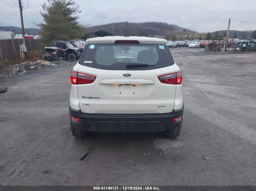 2021 Ford Ecosport S VIN: MAJ6S3FL8MC427878 Lot: 41140131