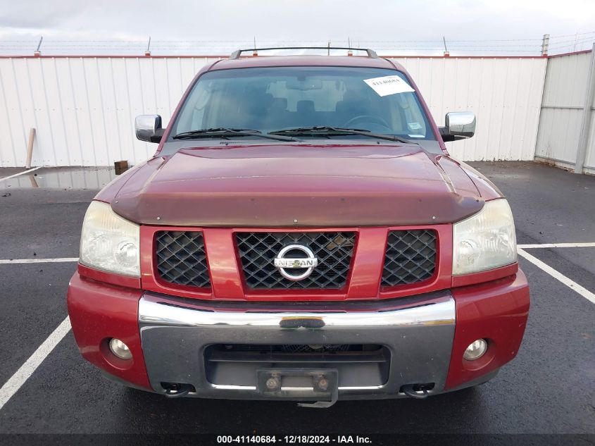 2006 Nissan Armada Se VIN: 5N1AA08B86N706115 Lot: 41140684