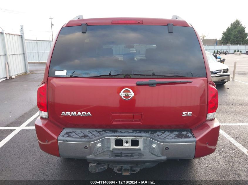 2006 Nissan Armada Se VIN: 5N1AA08B86N706115 Lot: 41140684