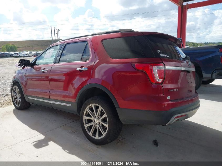 2017 Ford Explorer Limited VIN: 1FM5K7F89HGD22107 Lot: 41141091