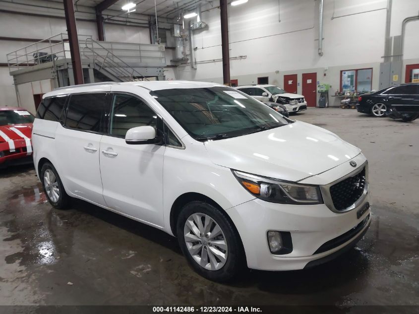 2016 Kia Sedona Ex VIN: KNDMC5C15G6206223 Lot: 41142486