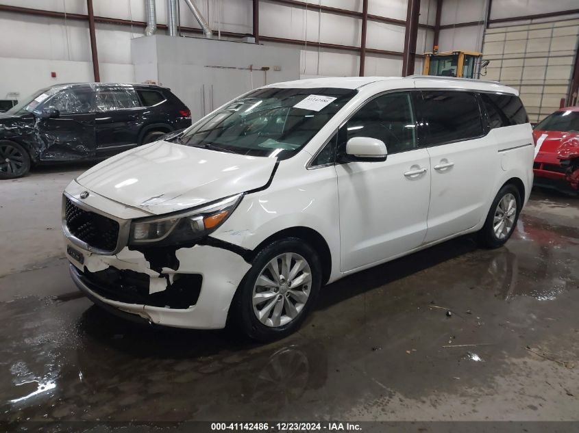 2016 Kia Sedona Ex VIN: KNDMC5C15G6206223 Lot: 41142486