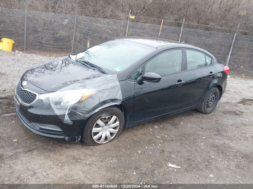 VIN KNAFK4A64E5197258 2014 KIA Forte, LX no.2