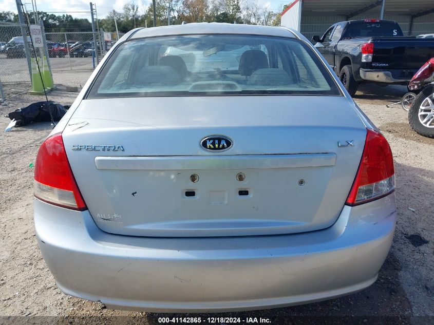 2009 Kia Spectra Lx VIN: KNAFE221295620178 Lot: 41142865