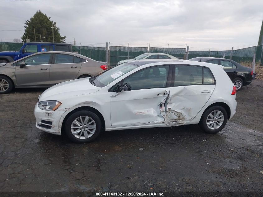 VIN 3VW217AUXGM032135 2016 Volkswagen Golf, Tsi S 4... no.14