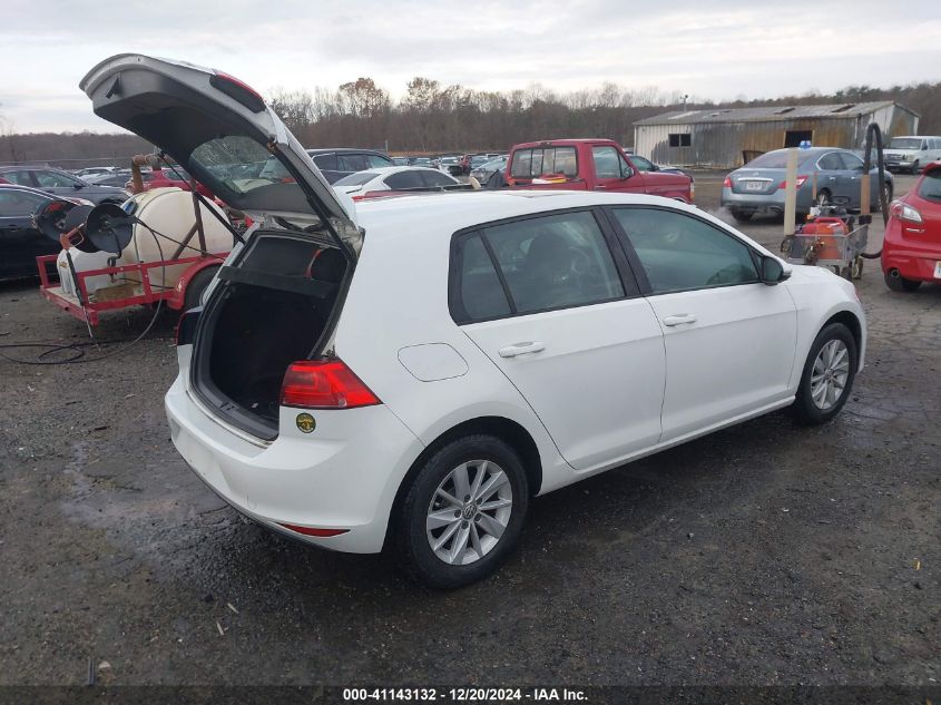 VIN 3VW217AUXGM032135 2016 Volkswagen Golf, Tsi S 4... no.4