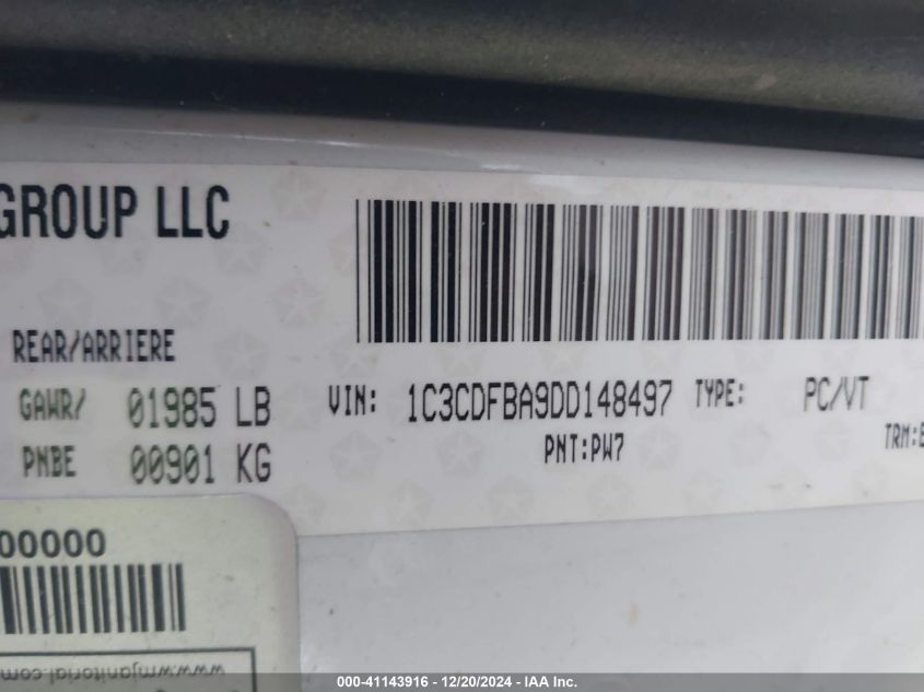 VIN 1C3CDFBA9DD148497 2013 DODGE DART no.9