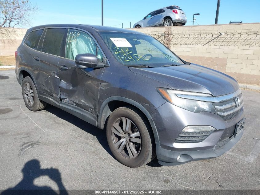 VIN 5FNYF6H3XGB107359 2016 Honda Pilot, EX no.1