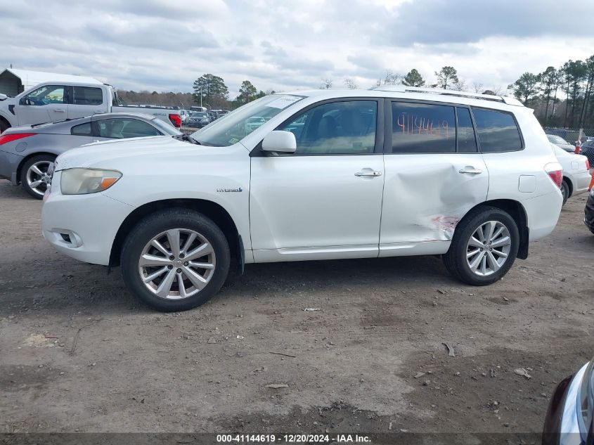 2008 Toyota Highlander Hybrid Limited VIN: JTEEW44A982024887 Lot: 41144619