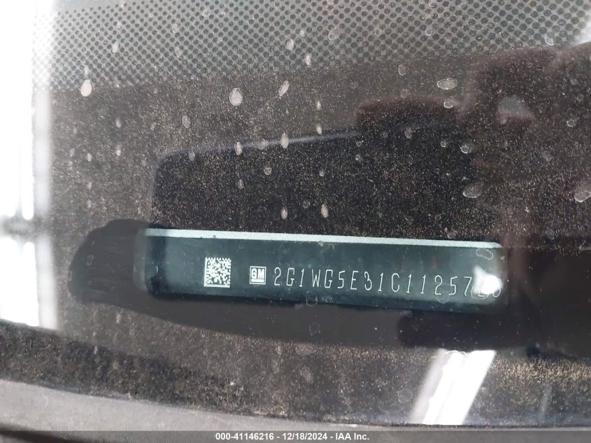 2012 Chevrolet Impala Lt VIN: 2G1WG5E31C1125726 Lot: 41146216