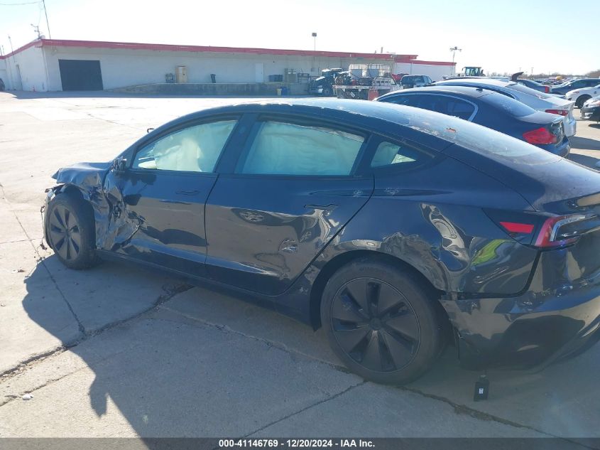 2024 Tesla Model 3 Long Range Dual Motor All-Wheel Drive VIN: 5YJ3E1EB9RF735489 Lot: 41146769