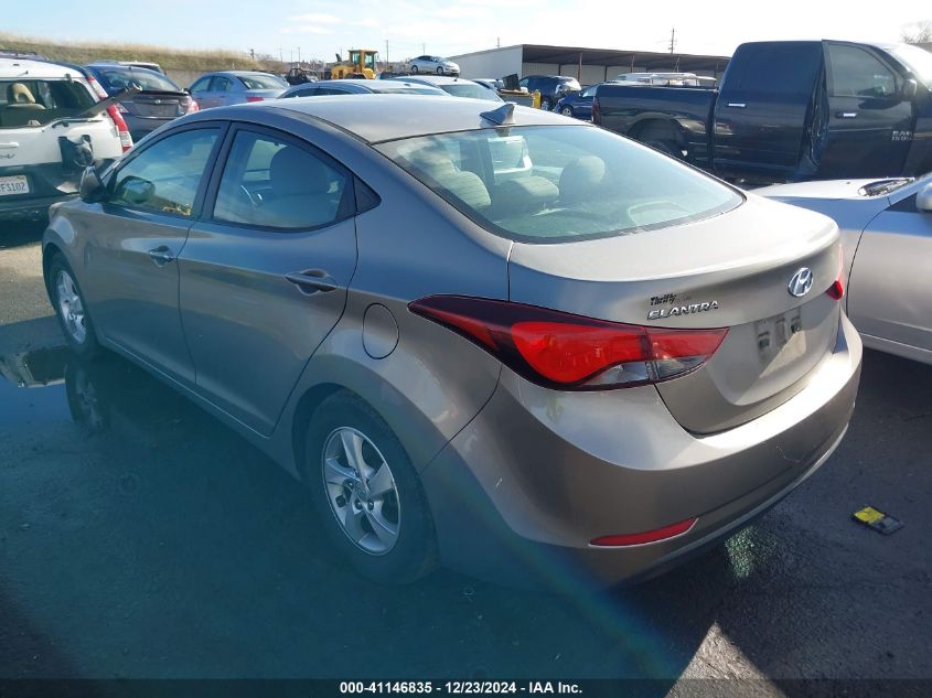 VIN 5NPDH4AE7FH574389 2015 Hyundai Elantra, SE no.3