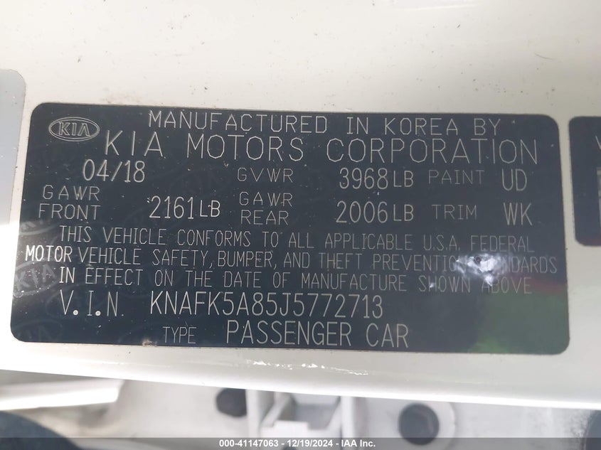 2018 KIA FORTE LX - KNAFK5A85J5772713
