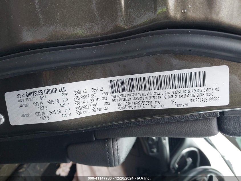 2015 JEEP CHEROKEE SPORT - 1C4PJLAB0FW516331