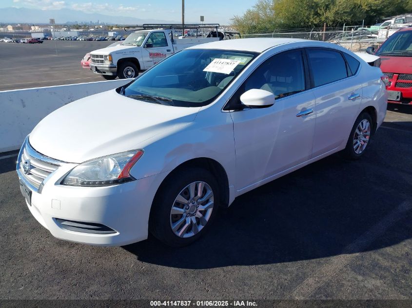 VIN 3N1AB7AP6DL742238 2013 Nissan Sentra, S no.2