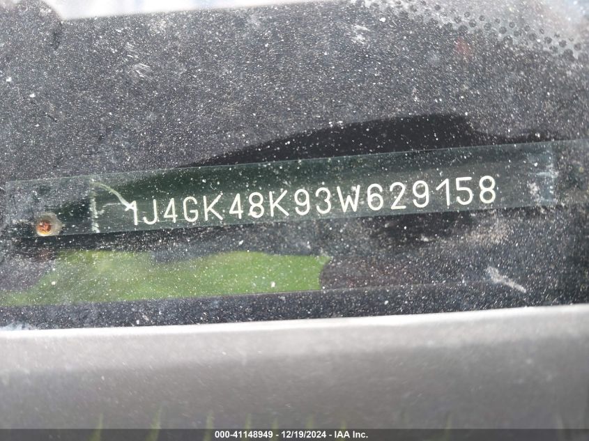 2003 Jeep Liberty Sport VIN: 1J4GK48K93W629158 Lot: 41148949