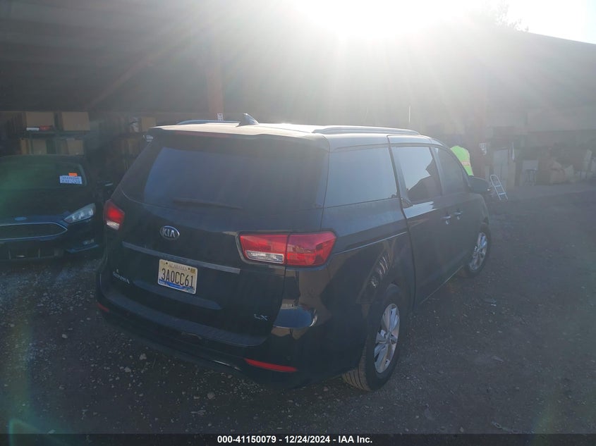 Vin: kndmb5c18f6021133, lot: 41640319, kia sedona lx 20154