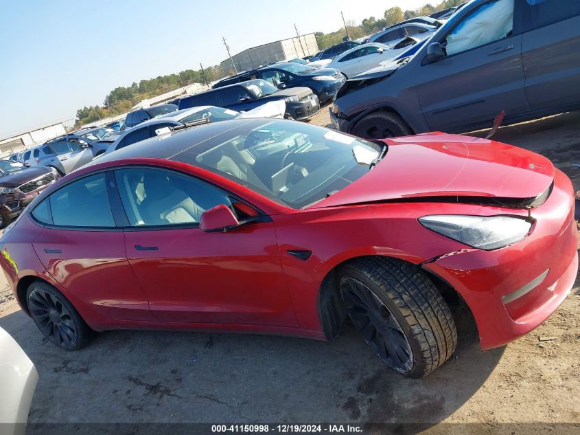 2021 Tesla Model 3 Performance Dual Motor All-Wheel Drive VIN: 5YJ3E1EC2MF926060 Lot: 41150998