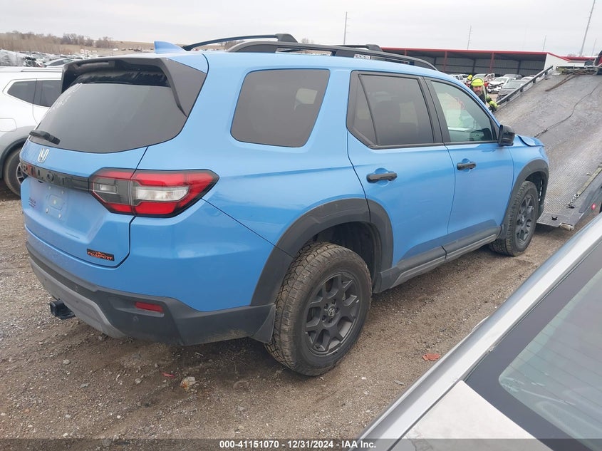 Vin: 5fnyg1h60pb009077, lot: 41641310, honda pilot awd trailsport 20234
