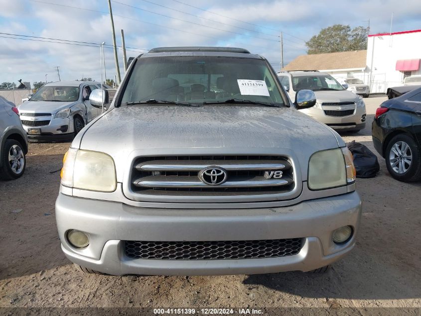 2002 Toyota Sequoia Limited V8 VIN: 5TDZT38A42S072039 Lot: 41151399