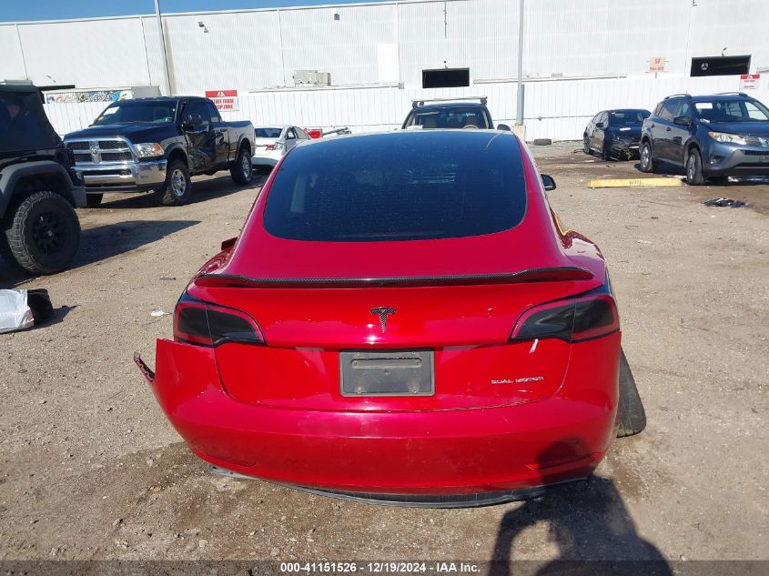 2023 Tesla Model 3 Long Range Dual Motor All-Wheel Drive VIN: 5YJ3E1EB3PF684245 Lot: 41151526