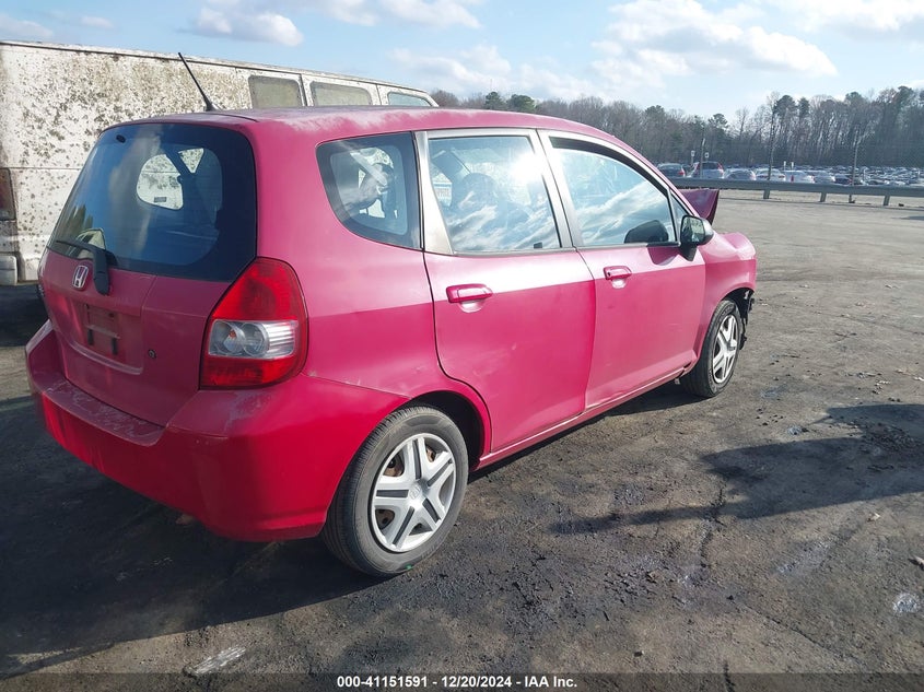 2008 HONDA FIT VIN: JHMGD37448S063954