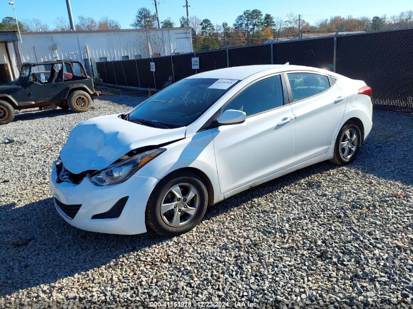 VIN 5NPDH4AE8FH629917 2015 Hyundai Elantra, SE no.2