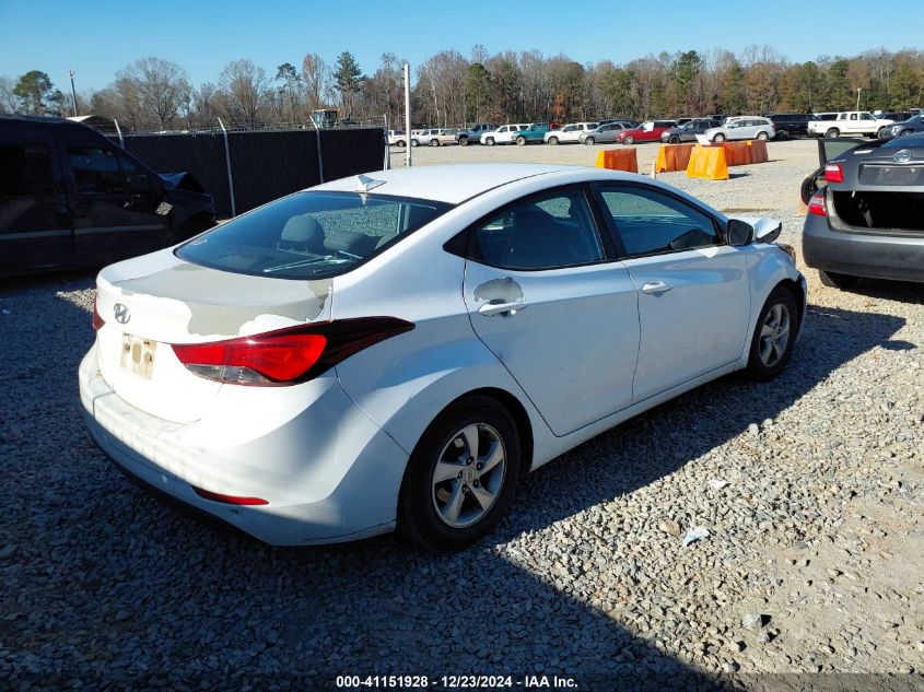 VIN 5NPDH4AE8FH629917 2015 Hyundai Elantra, SE no.4