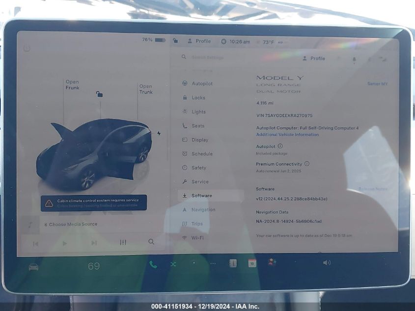 2024 TESLA MODEL Y - 7SAYGDEEXRA270975