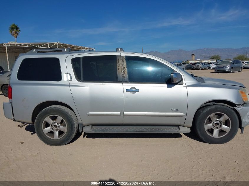 2007 Nissan Armada Se VIN: 5N1AA08A57N712026 Lot: 41152220