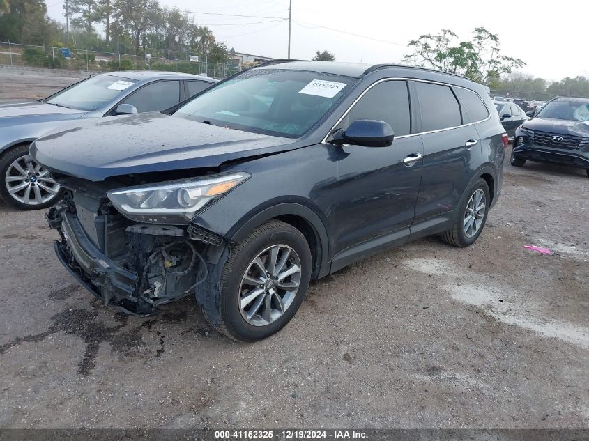 VIN KM8SM4HF2HU238610 2017 Hyundai Santa Fe, SE no.2