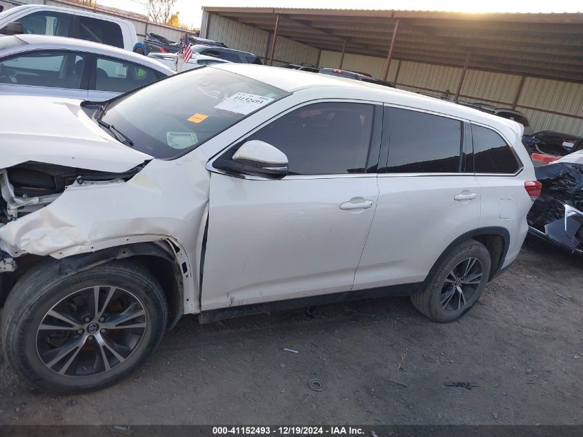 2019 Toyota Highlander Le VIN: 5TDZZRFH4KS313051 Lot: 41152493