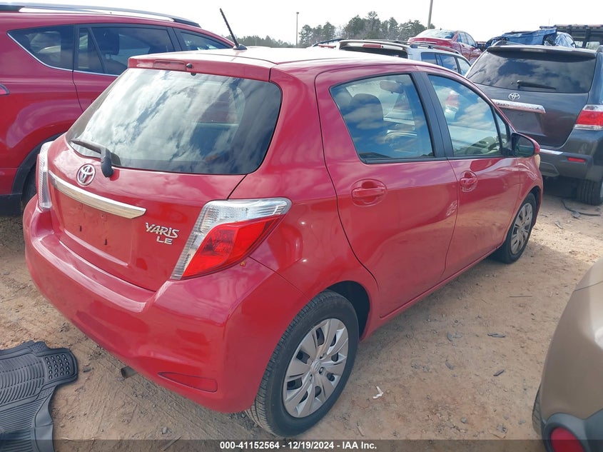 2013 TOYOTA YARIS VIN: JTDKTUD39DD548573