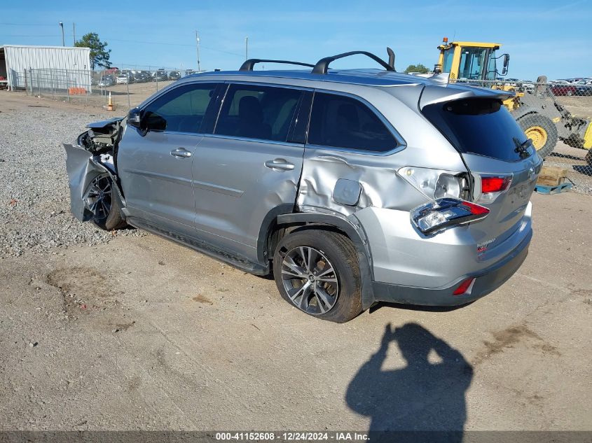 VIN 5TDKKRFH9GS123176 2016 Toyota Highlander, Xle V6 no.3