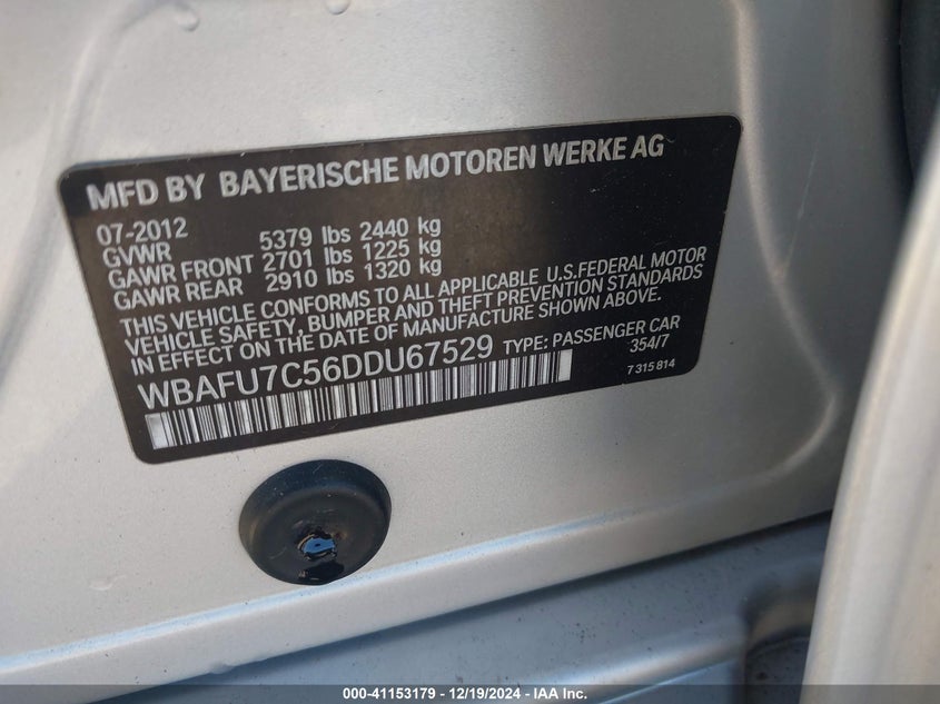 2013 BMW 535I XDRIVE - WBAFU7C56DDU67529