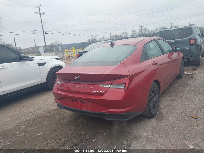 2021 Hyundai Elantra Hybrid Blue VIN: KMHLM4AJ2MU011866 Lot: 41153203