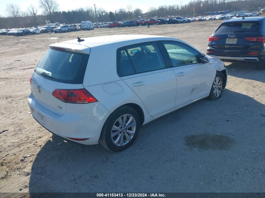 VIN 3VW2A7AUXFM030562 2015 Volkswagen Golf, Tdi S 4... no.4