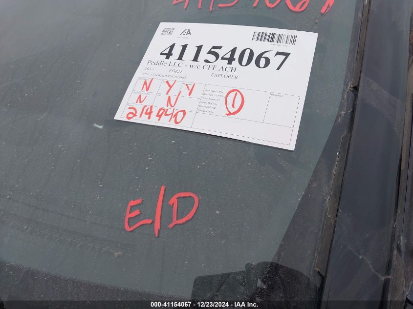 2013 Ford Explorer Xlt VIN: 1FM5K8D8XDGB13462 Lot: 41154067