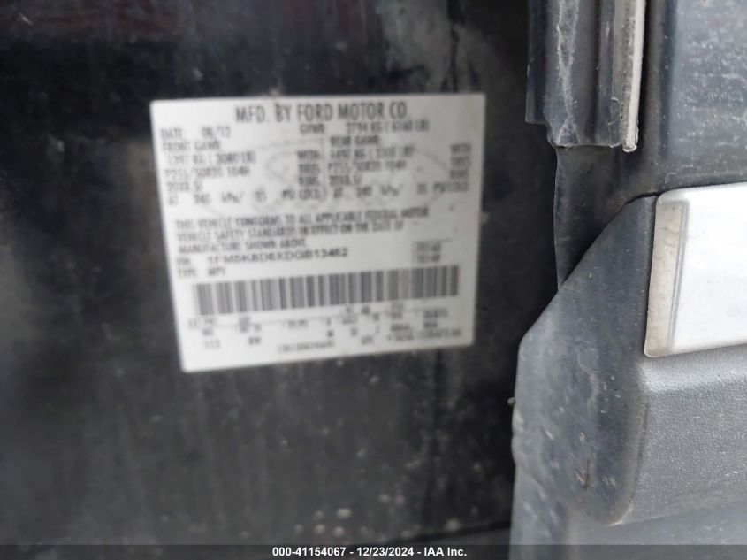 2013 Ford Explorer Xlt VIN: 1FM5K8D8XDGB13462 Lot: 41154067