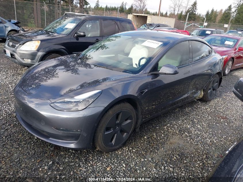 VIN 5YJ3E1EBXNF138815 2022 Tesla Model 3, Long Rang... no.2