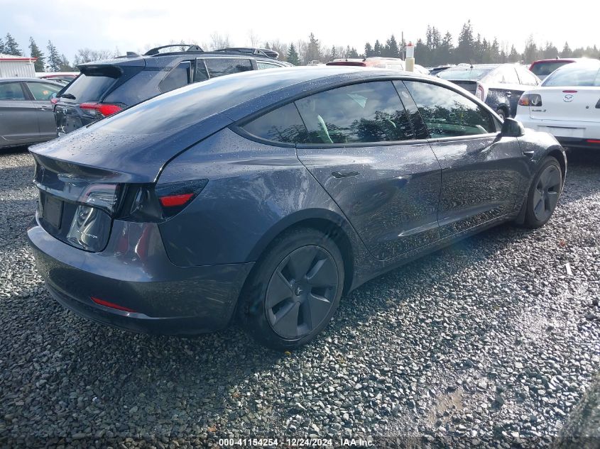 VIN 5YJ3E1EBXNF138815 2022 Tesla Model 3, Long Rang... no.4