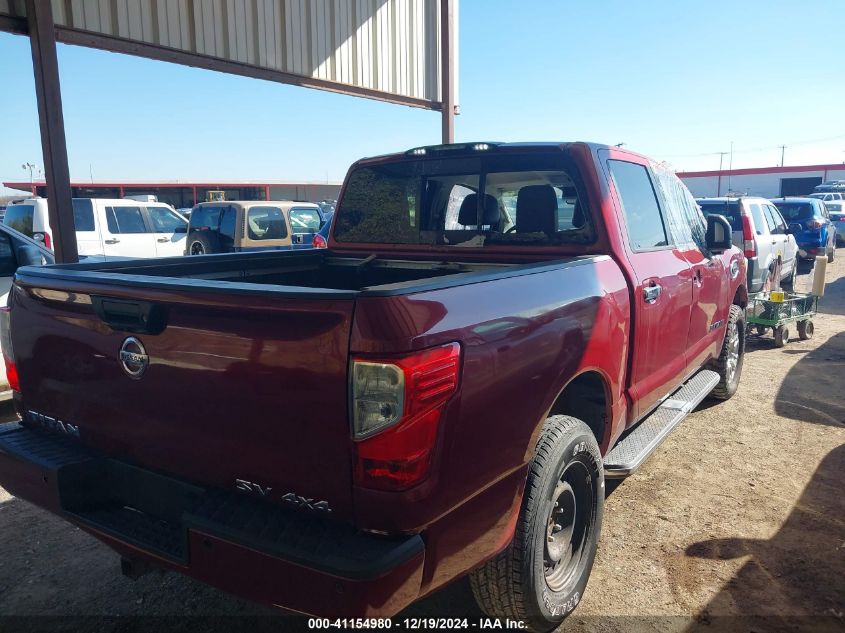 2017 Nissan Titan Sv VIN: 1N6AA1E54HN500850 Lot: 41154980