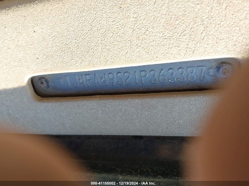 2001 Jeep Wrangler Sport VIN: 1J4FA49S21P363387 Lot: 41155002