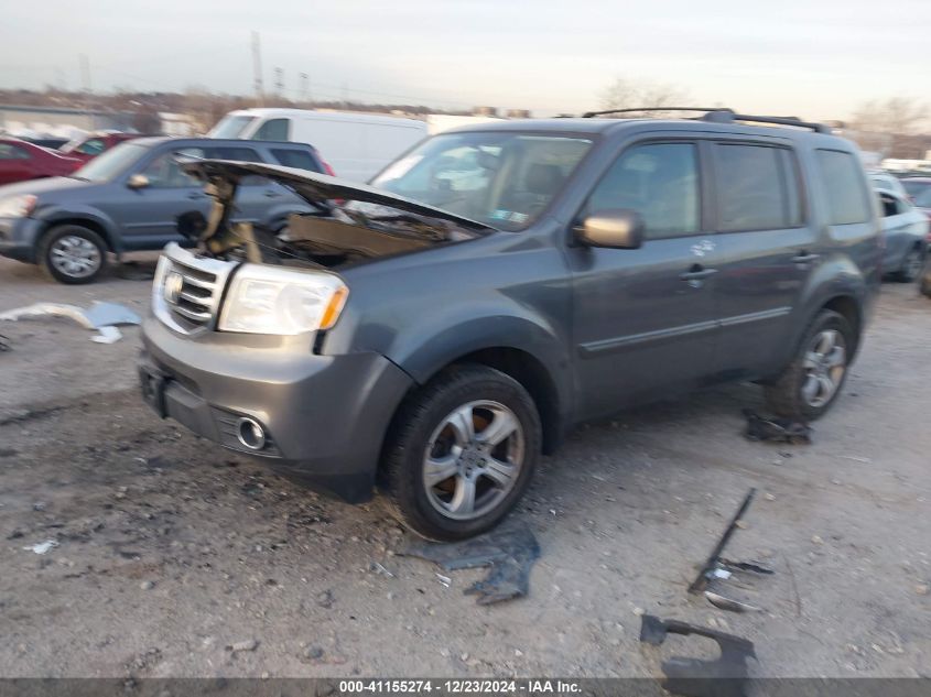 VIN 5FNYF4H54DB017092 2013 Honda Pilot, Ex-L no.2