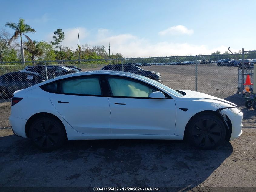 2025 Tesla Model 3 Long Range Rear-Wheel Drive VIN: 5YJ3E1EA2SF888390 Lot: 41155437