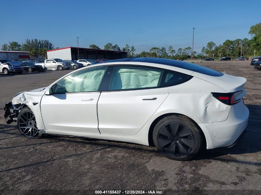 2025 Tesla Model 3 Long Range Rear-Wheel Drive VIN: 5YJ3E1EA2SF888390 Lot: 41155437