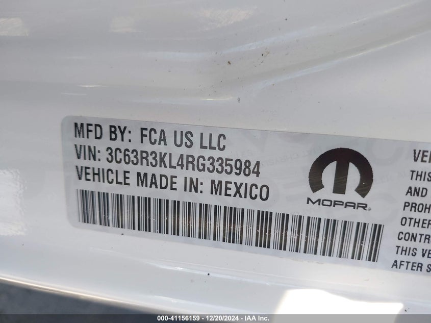 2024 RAM 3500 (VIN: 3C63R3KL4RG335984