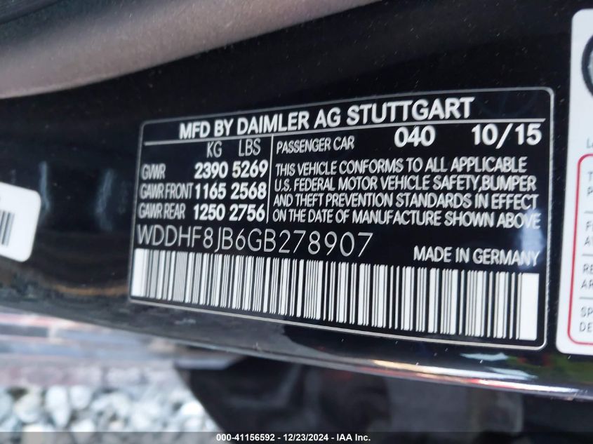 VIN WDDHF8JB6GB278907 2016 MERCEDES-BENZ E 350 no.9