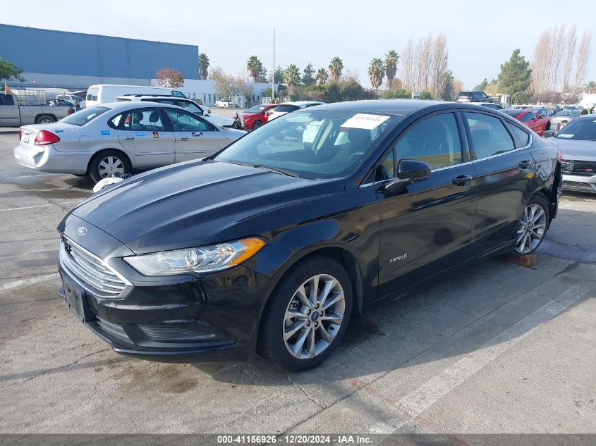 VIN 3FA6P0LUXHR385461 2017 Ford Fusion, Hybrid SE no.2