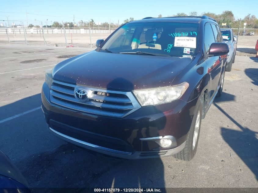 2012 Toyota Highlander Se VIN: 5TDZK3EH2CS074894 Lot: 41157079